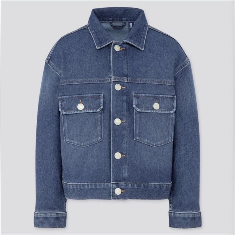 Uniqlo Kids Blue Soft Denim Jersey Jacket